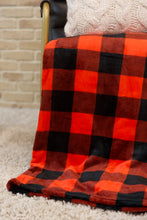 Load image into Gallery viewer, Buffalo Plaid Blanket In Red &amp; Black