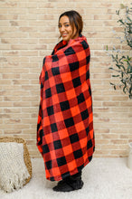 Load image into Gallery viewer, Buffalo Plaid Blanket In Red &amp; Black