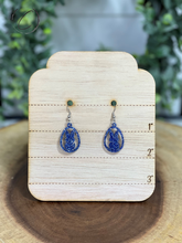 Load image into Gallery viewer, Bunny Egg Blue Glitter Dangle Earrings