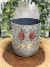 Load image into Gallery viewer, Bunny Egg Rose Gold Glitter Dangle Earrings