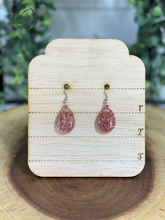 Load image into Gallery viewer, Bunny Egg Rose Gold Glitter Dangle Earrings