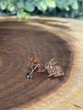 Load image into Gallery viewer, Bunny Gold Glitter Stud Earrings