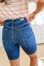 Load image into Gallery viewer, Cassidy Denim Judy Blue Pull On Biker Shorts