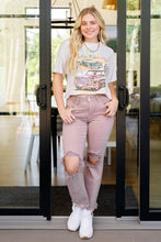 Load image into Gallery viewer, Babs High Rise Distressed Straight Risen Jeans in Mauve