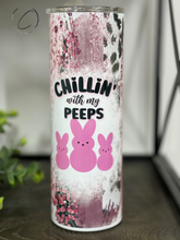 Load image into Gallery viewer, Chillin&#39; With My Peeps Strokes 20oz Skinny Tumbler