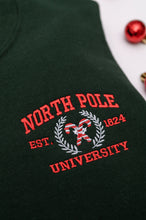 Load image into Gallery viewer, PREORDER: North Pole University Embroidered Sweatshirt