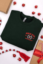 Load image into Gallery viewer, PREORDER: North Pole University Embroidered Sweatshirt