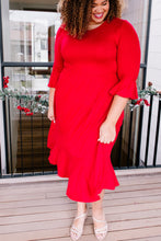 Load image into Gallery viewer, Cloudy Skies Dress in Crimson