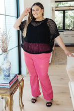Load image into Gallery viewer, Coastal Dreams Fishnet Top in Black