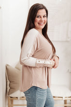 Load image into Gallery viewer, Coffee Date V Neck Top In Taupe
