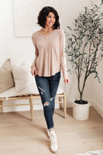 Load image into Gallery viewer, Coffee Date V Neck Top In Taupe
