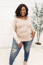Load image into Gallery viewer, Coffee Date V Neck Top In Taupe