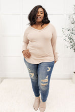 Load image into Gallery viewer, Coffee Date V Neck Top In Taupe