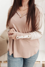 Load image into Gallery viewer, Coffee Date V Neck Top In Taupe