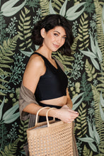 Load image into Gallery viewer, Come Sail Away Swim Top In Black