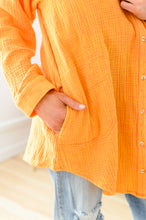 Load image into Gallery viewer, Corey Button Up Top in Tangerine