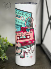 Load image into Gallery viewer, Country Music Love Cassettes 20oz Skinny Tumbler
