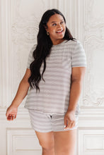 Load image into Gallery viewer, Cozy In Stripes Top in Gray