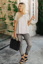 Load image into Gallery viewer, Cozy In Stripes Top in Gray
