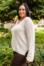 Load image into Gallery viewer, Cozy Zone Popcorn Thread Knit Sweater In Cream