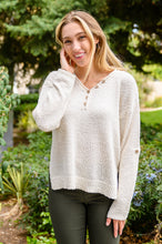 Load image into Gallery viewer, Cozy Zone Popcorn Thread Knit Sweater In Cream