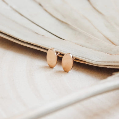Oval Stud Earrings