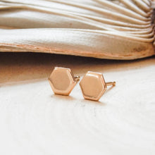 Load image into Gallery viewer, Hexagon Stud Earrings