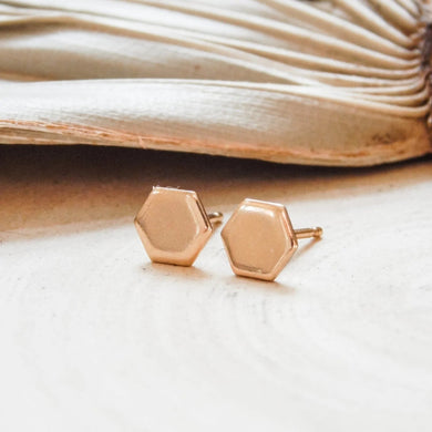 Hexagon Stud Earrings