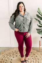 Load image into Gallery viewer, Terry Cloth Light Shacket In Sea Green
