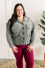 Load image into Gallery viewer, Terry Cloth Light Shacket In Sea Green
