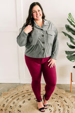Load image into Gallery viewer, Terry Cloth Light Shacket In Sea Green
