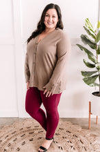 Load image into Gallery viewer, Light Cardigan With Button Detail In Mocha