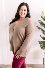 Load image into Gallery viewer, Light Cardigan With Button Detail In Mocha