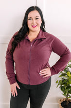 Load image into Gallery viewer, Ultra Soft Mock Neck Jacket In Heathered Plum