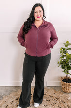 Load image into Gallery viewer, Ultra Soft Mock Neck Jacket In Heathered Plum