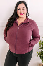 Load image into Gallery viewer, Ultra Soft Mock Neck Jacket In Heathered Plum