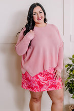 Load image into Gallery viewer, Open Knit Sweater In Pink Bubblegum
