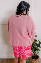 Load image into Gallery viewer, Open Knit Sweater In Pink Bubblegum