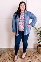 Load image into Gallery viewer, Ribbed Knit Button Front Top In Cornflower Blue