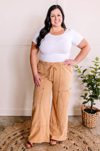 Load image into Gallery viewer, Soft, Wide Leg Cargo Pants With Pockets In Muted Marigold
