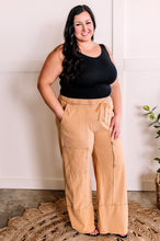 Load image into Gallery viewer, Soft, Wide Leg Cargo Pants With Pockets In Muted Marigold