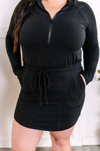 Load image into Gallery viewer, Ultra Soft Active Dress With Built In Shorts In Energetic Black