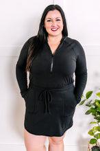 Load image into Gallery viewer, Ultra Soft Active Dress With Built In Shorts In Energetic Black
