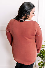 Load image into Gallery viewer, Lace Contrast Button Front Knit Top In Zinnia