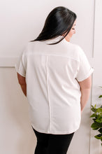Load image into Gallery viewer, Sweatshirt Feel Button Front Collared Top In Bohemian Neutral