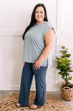 Load image into Gallery viewer, Sleeveless Hooded Top With Side Slit Detail In Jamaican Aqua