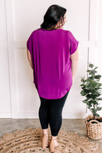 Load image into Gallery viewer, Criss Cross Front Top In Vibrant Violet
