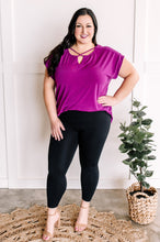 Load image into Gallery viewer, Criss Cross Front Top In Vibrant Violet