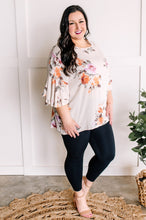 Load image into Gallery viewer, Double Ruffle Blouse In Apricot Spring Florals