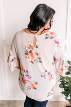 Load image into Gallery viewer, Double Ruffle Blouse In Apricot Spring Florals